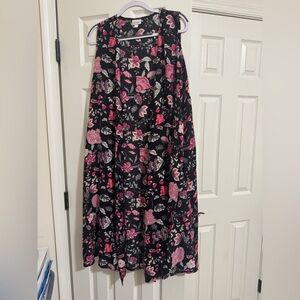 LuLaRoe Black and Pink Floral